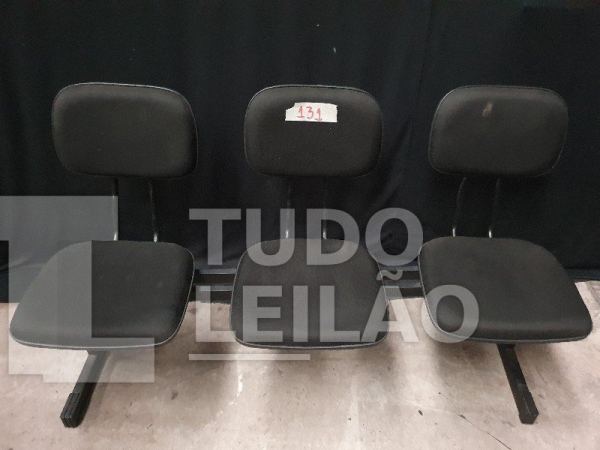 Cadeiras Plástica; Longarina 3 Lugares Secretaria