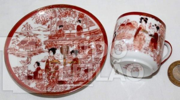 Xícara De Café Importada Do Japão De Coleção Porcelana Casca De Ovo